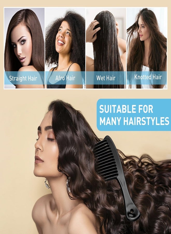 HDAJY Wide Tooth Comb, Large Thickened Hair Comb, Shower Combs for Wet Curly Straight Hair, Round Comb Teeth, no Hair Damage, Black - Image 5